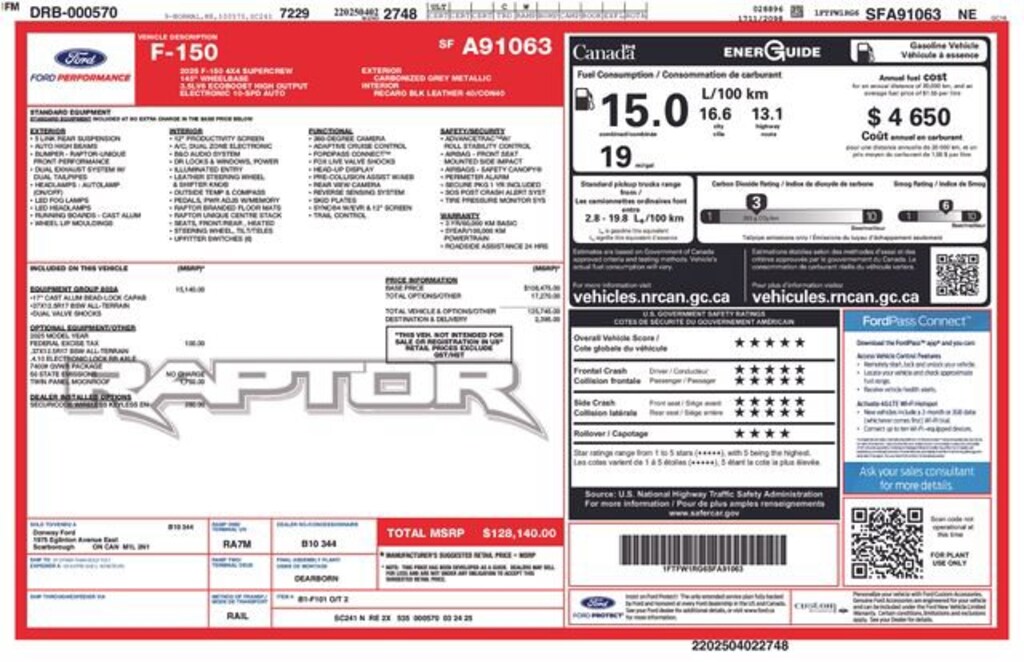 Used 2025 Ford F-150 Raptor