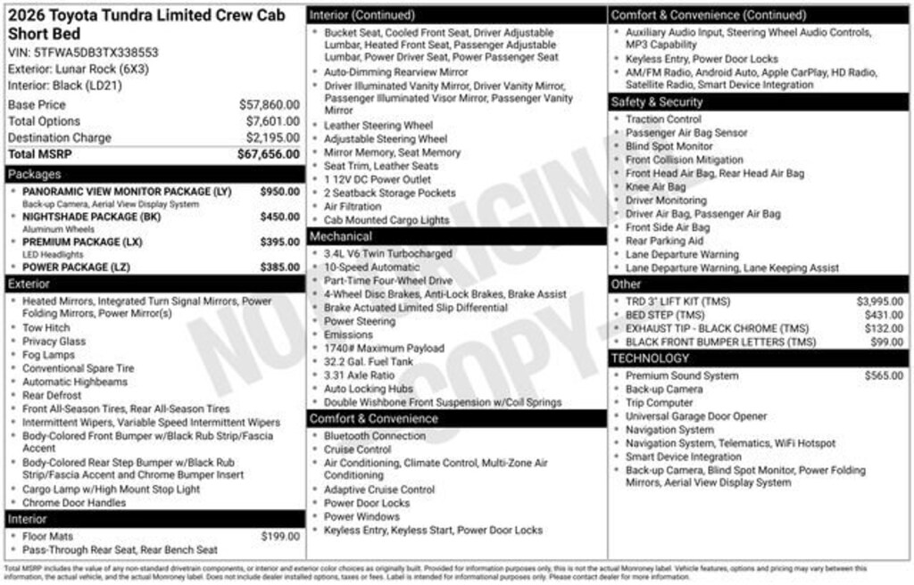 Used 2026 Toyota Tundra 4WD Limited