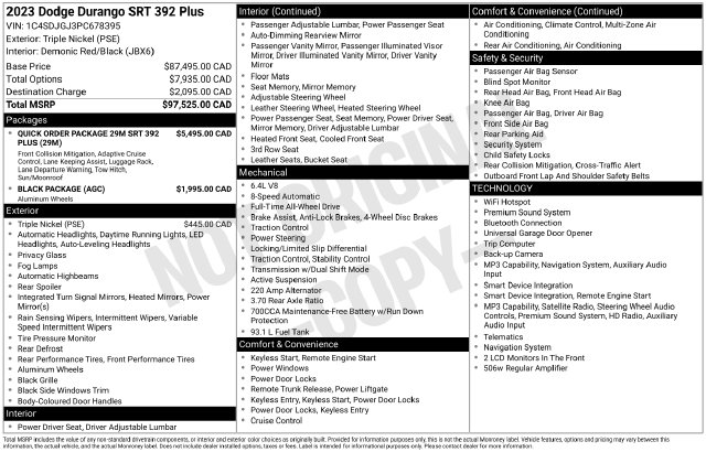 Used 2023 Dodge Durango SRT 392 Plus SUV