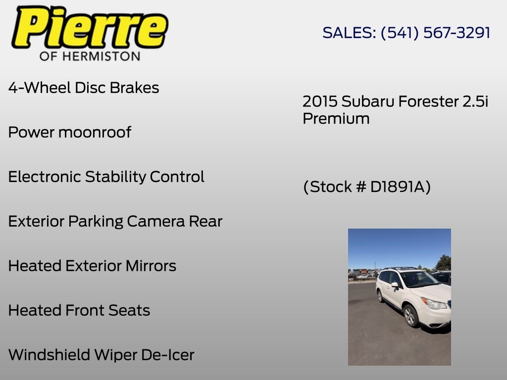Used 2015 Subaru Forester 2.5i Premium SUV