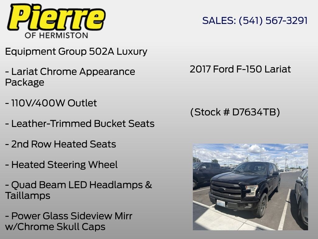 Used 2017 Ford F-150 Lariat Truck SuperCrew Cab