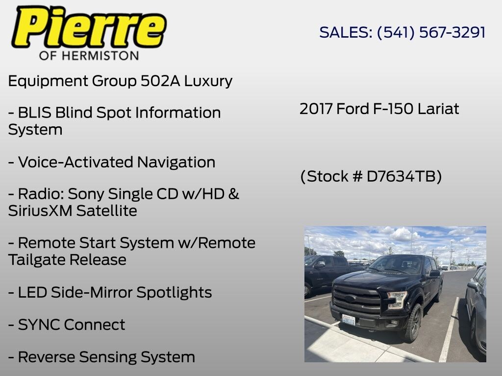 Used 2017 Ford F-150 Lariat Truck SuperCrew Cab