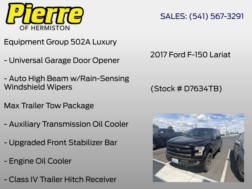 Used 2017 Ford F-150 Lariat Truck SuperCrew Cab