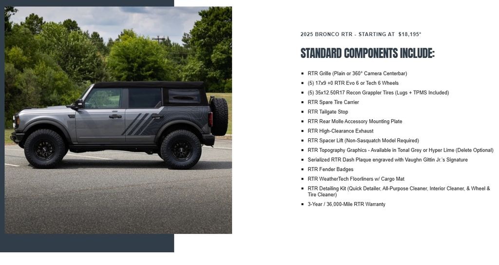 New 2025 Ford Bronco Badlands RTR SUV