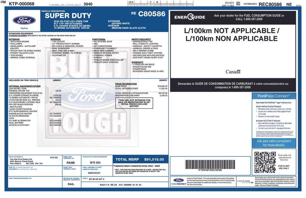 Certified 2024 Ford F-350SD XLT Truck Crew Cab