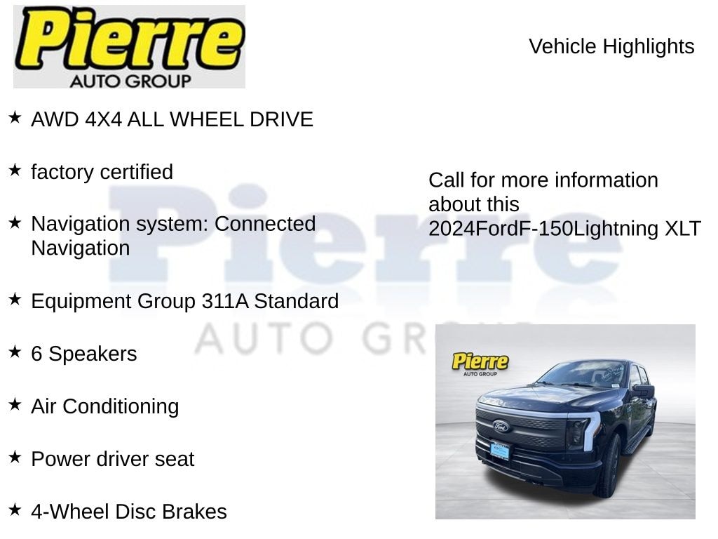 Certified 2024 Ford F-150 Lightning XLT Truck SuperCrew Cab