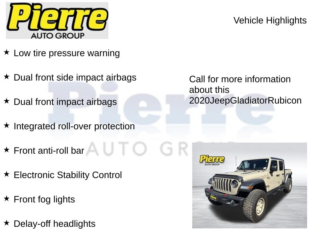Used 2020 Jeep Gladiator Rubicon Truck Crew Cab