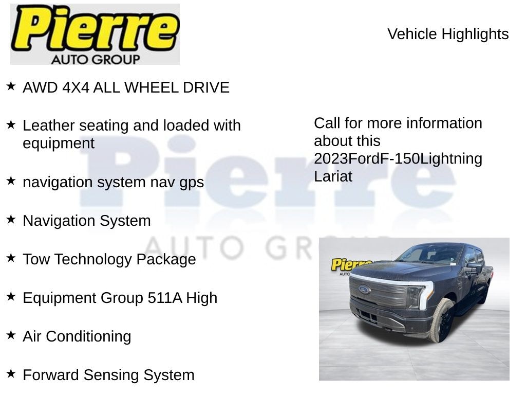 Used 2023 Ford F-150 Lightning Lariat Truck SuperCrew Cab