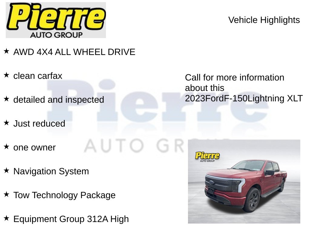Certified 2023 Ford F-150 Lightning XLT Truck SuperCrew Cab