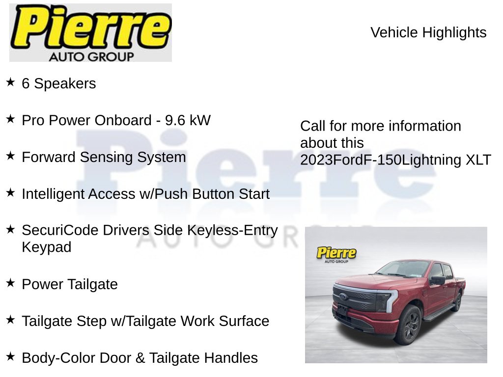 Certified 2023 Ford F-150 Lightning XLT Truck SuperCrew Cab