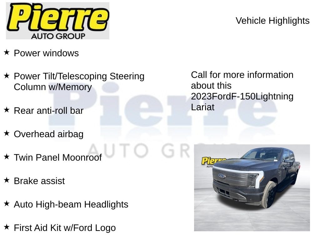 Used 2023 Ford F-150 Lightning Lariat Truck SuperCrew Cab