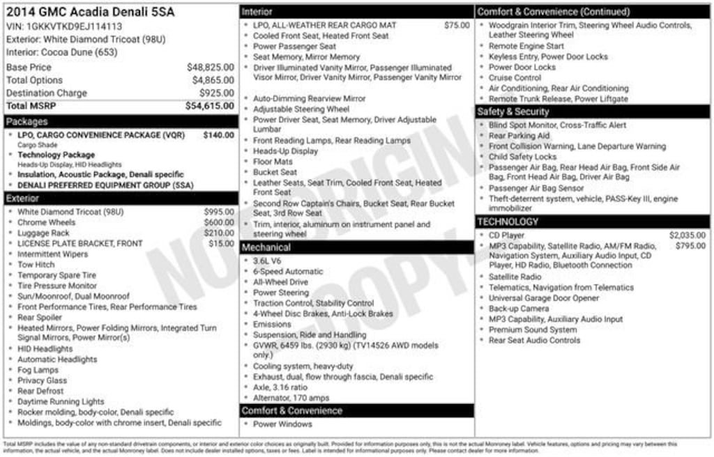 Used 2014 GMC Acadia Denali SUV