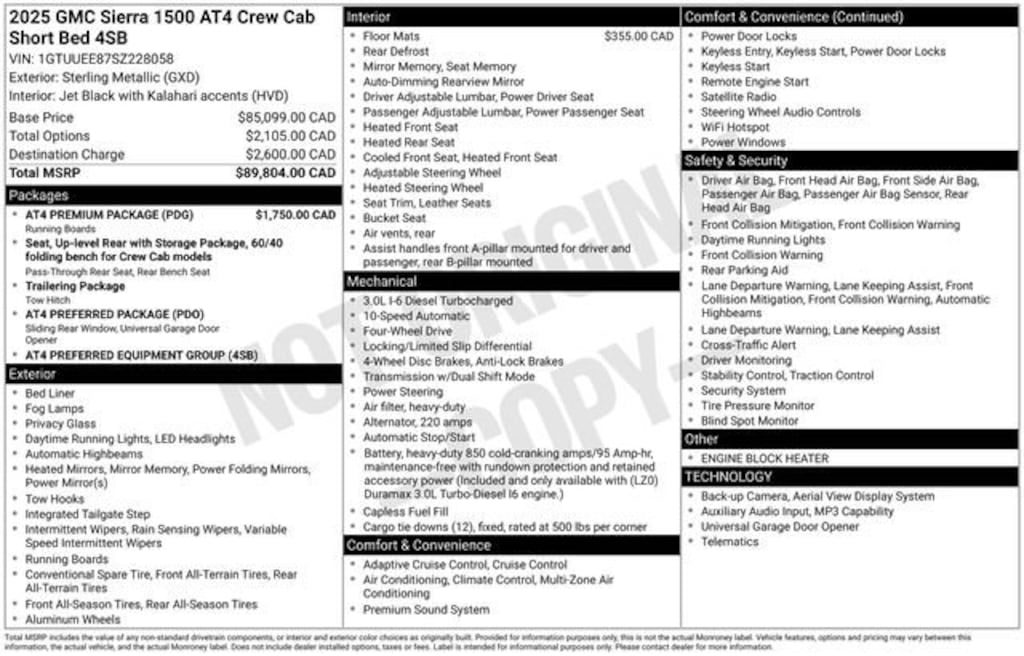 Used 2025 GMC Sierra 1500 AT4 Truck