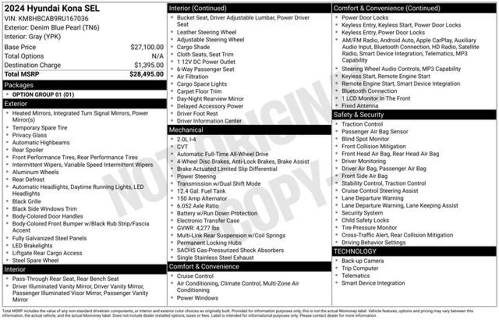 Used 2024 Hyundai Kona SEL