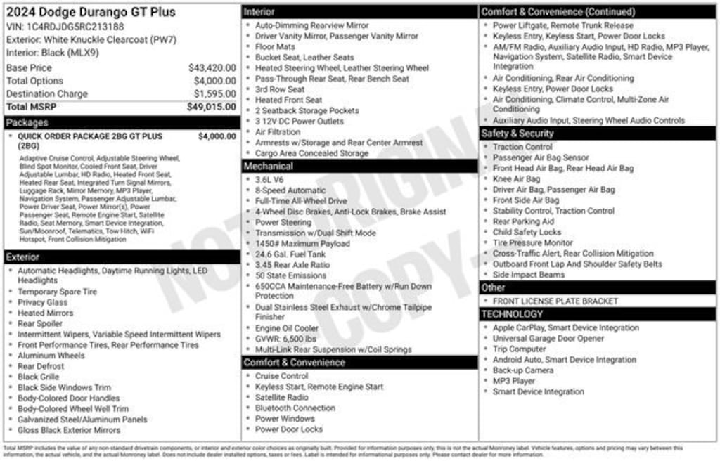 Used 2024 Dodge Durango GT Plus