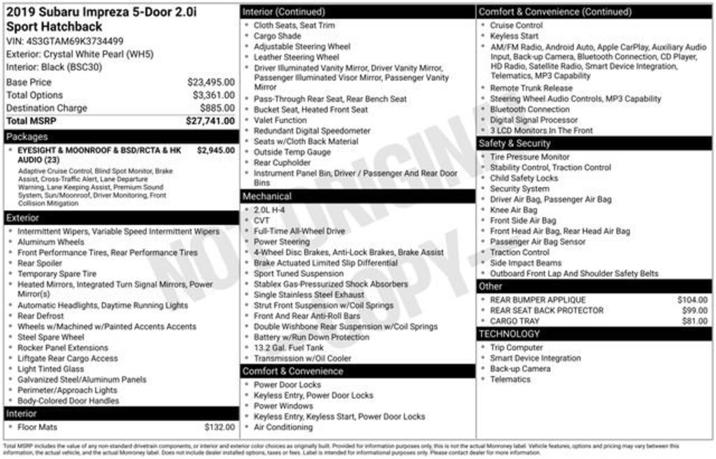 Used 2019 Subaru Impreza Sport