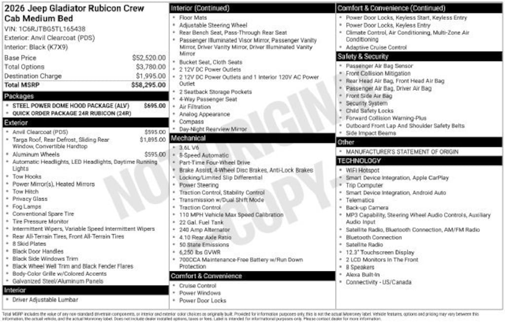 Used 2026 Jeep Gladiator Rubicon