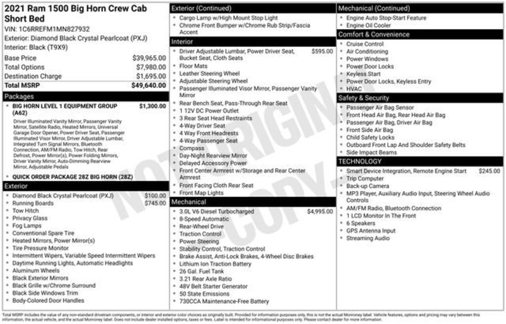 Used 2021 Ram 1500 Big Horn/Lone Star