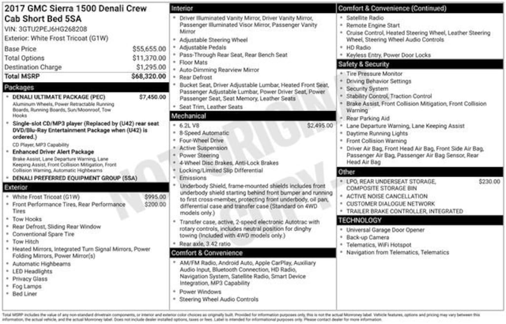 Used 2017 GMC Sierra 1500 Denali Truck