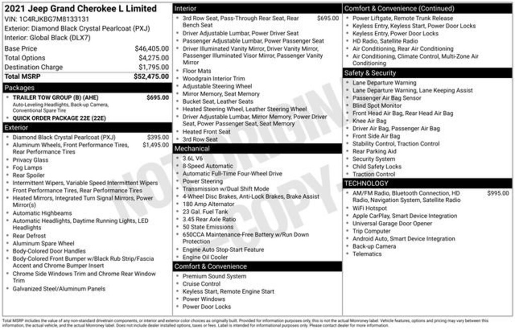 Used 2021 Jeep Grand Cherokee L Limited