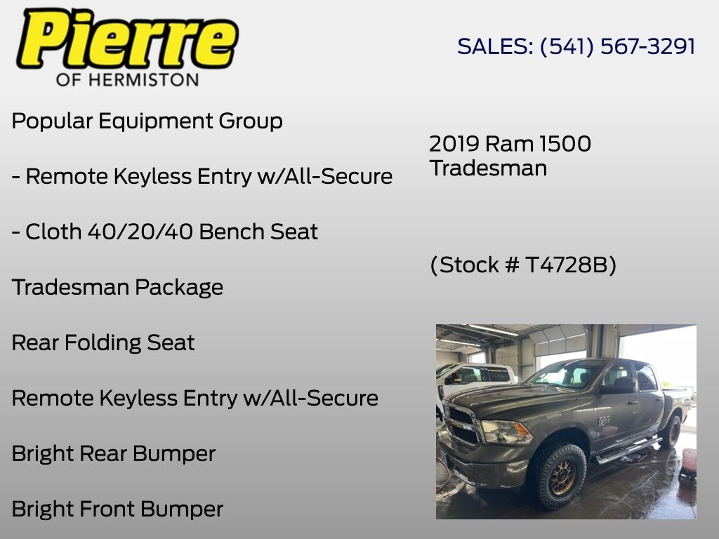Used 2019 Ram 1500 Classic Tradesman Truck Crew Cab