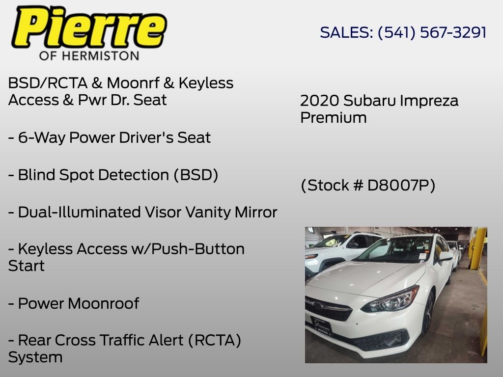 Used 2020 Subaru Impreza Premium Sedan