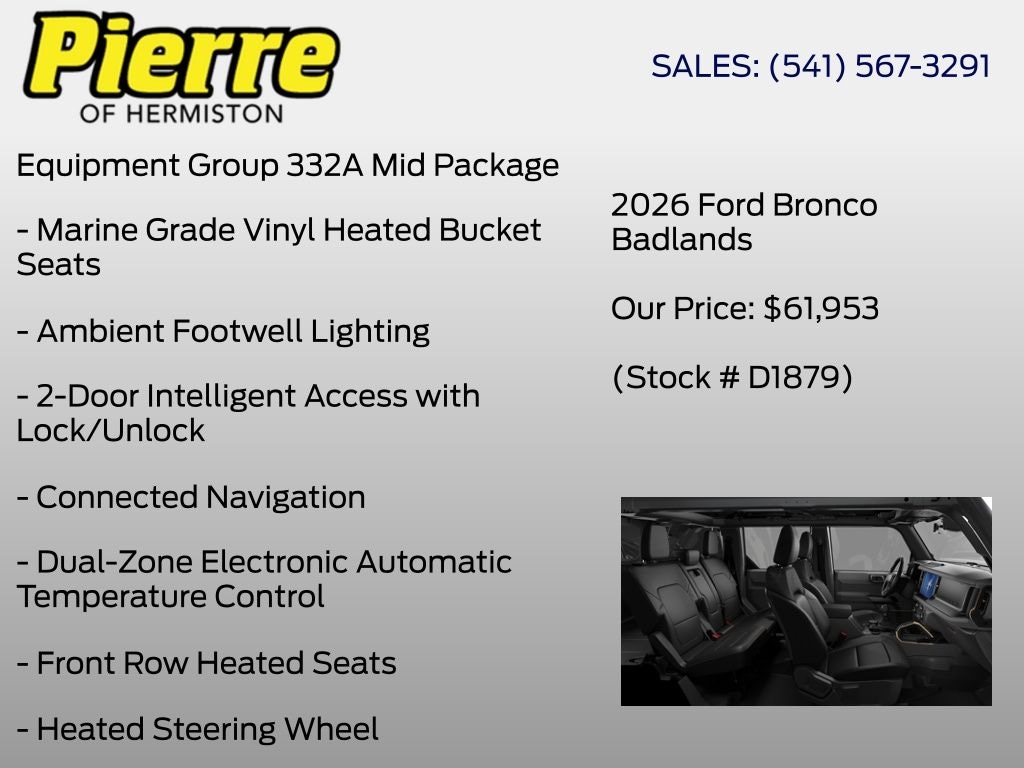 New 2026 Ford Bronco Badlands SUV