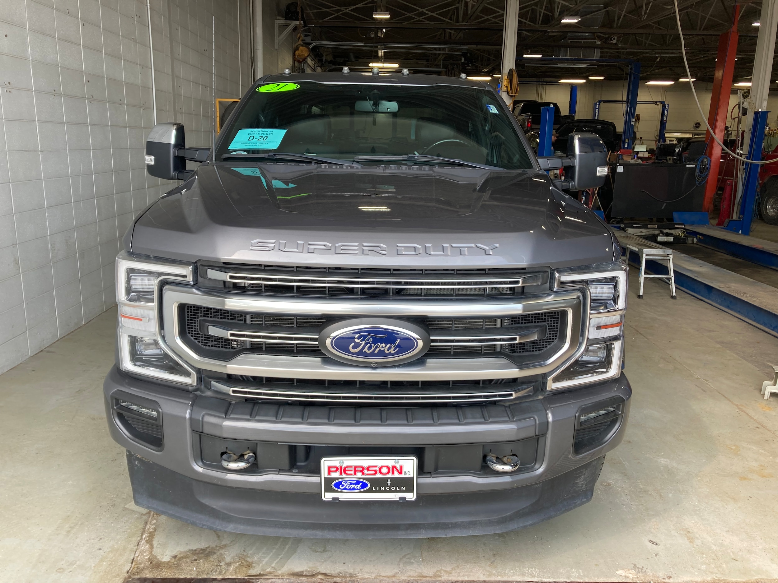 Certified 2021 Ford F-250 Super Duty Platinum with VIN 1FT7W2BT6MEE01383 for sale in Aberdeen, SD