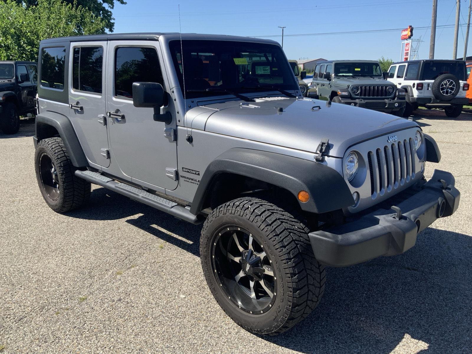 Used 2017 Jeep Wrangler Unlimited Sport S with VIN 1C4HJWDG5HL508601 for sale in Clinton, IN