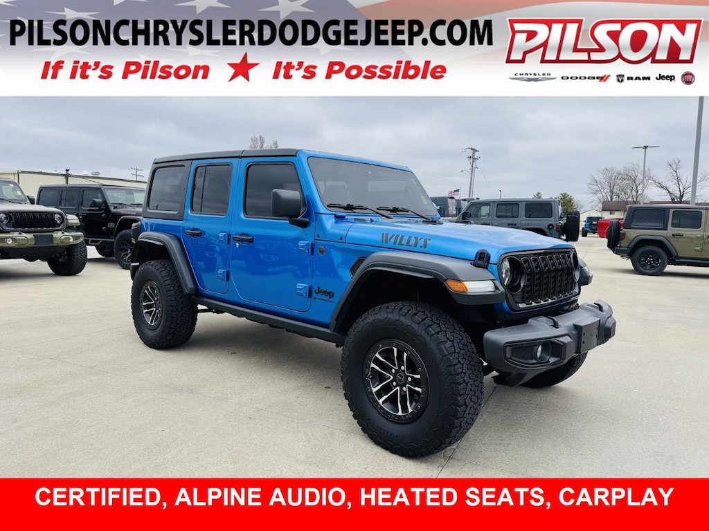 Used 2024 Jeep Wrangler 4-Door Willys 4x4 Sport Utility