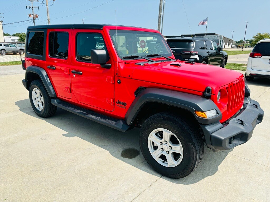 Certified 2022 Jeep Wrangler Unlimited Sport S with VIN 1C4HJXDG6NW188916 for sale in Mattoon, IL