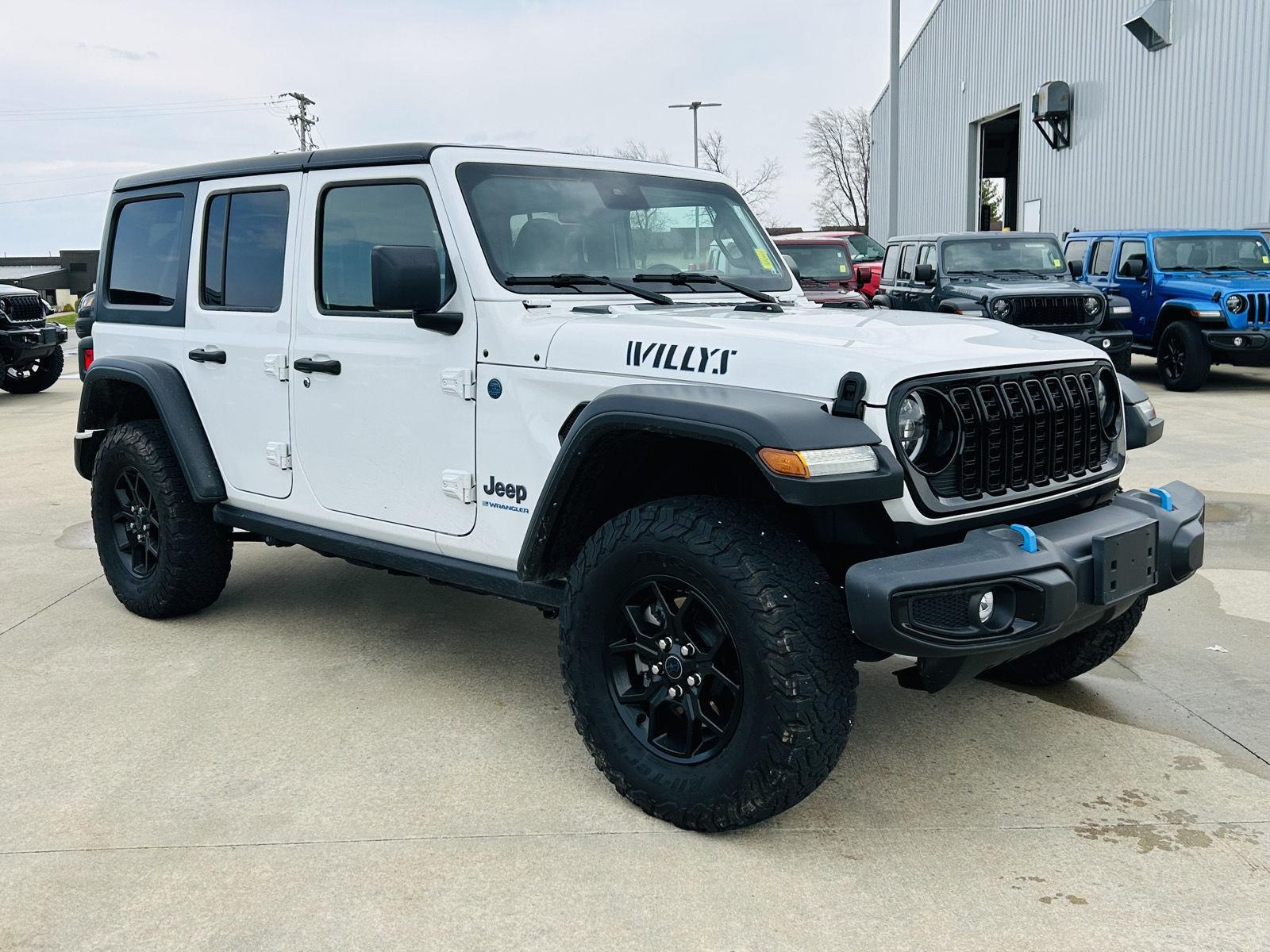 Certified 2024 Jeep Wrangler 4xe Willys 4XE with VIN 1C4RJXN61RW143298 for sale in Mattoon, IL