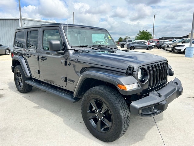 Certified 2022 Jeep Wrangler Unlimited Sahara Altitude with VIN 1C4HJXEN0NW183014 for sale in Mattoon, IL