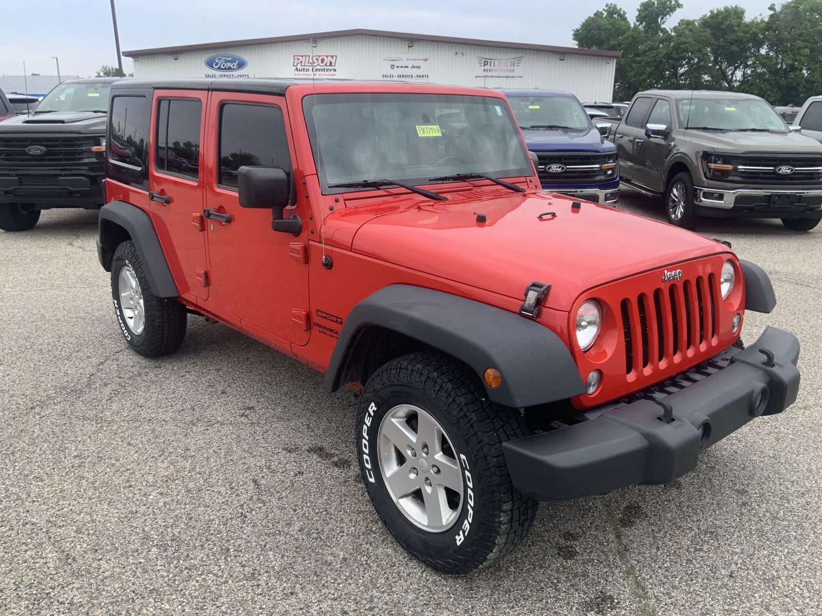 Used 2015 Jeep Wrangler Unlimited Sport with VIN 1C4BJWDG6FL609942 for sale in Charleston, IL