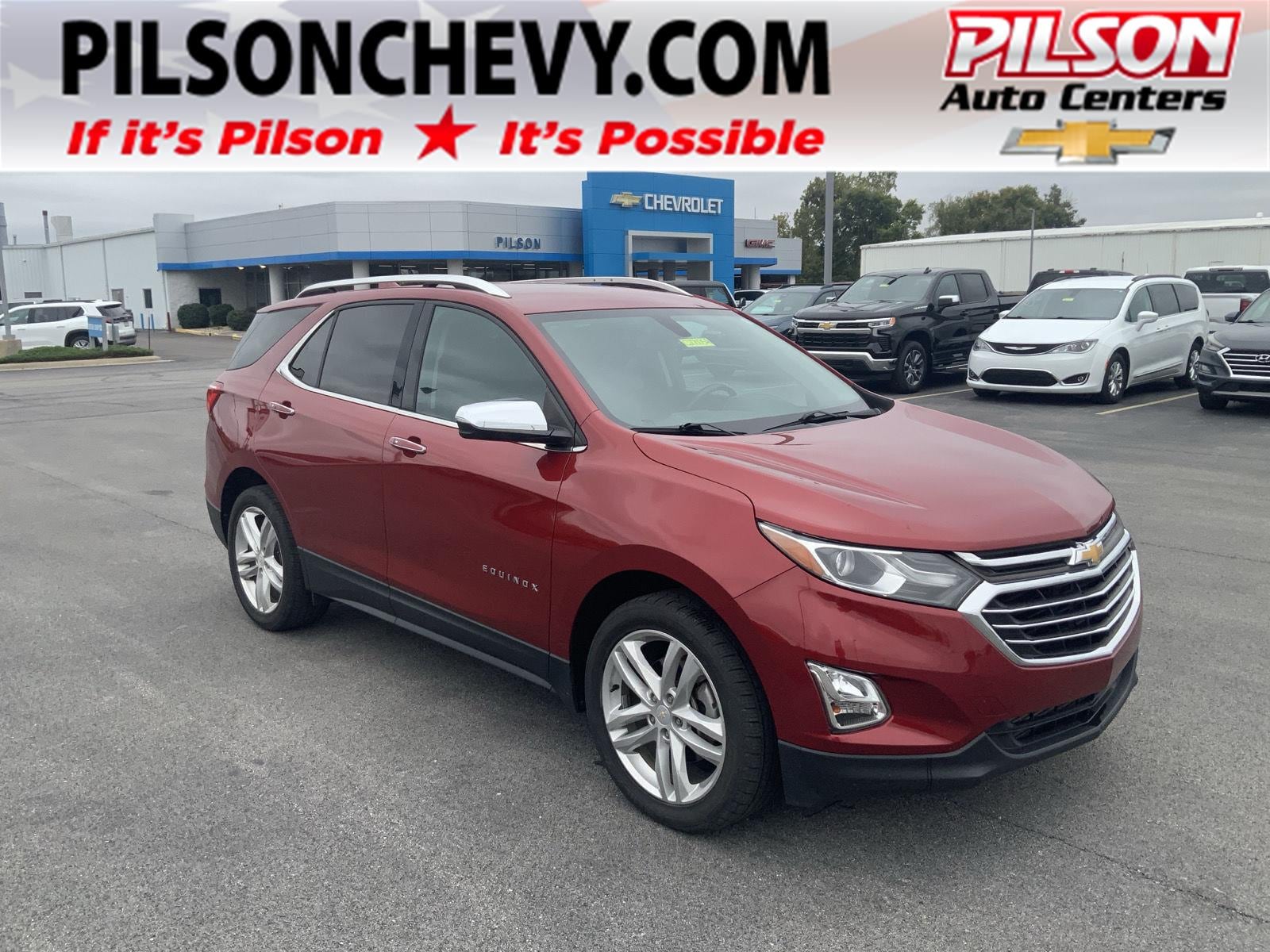 Used 2019 Chevrolet Equinox Premier with VIN 2GNAXYEX0K6166878 for sale in Clinton, IN