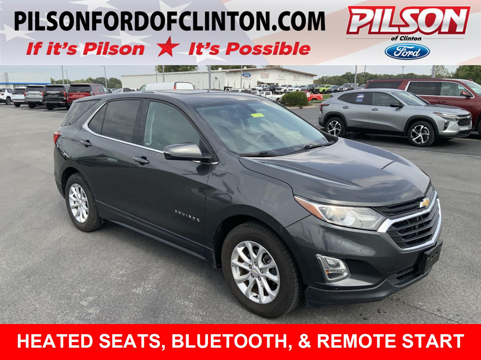 Used 2018 Chevrolet Equinox LT with VIN 2GNAXJEV9J6282407 for sale in Clinton, IN