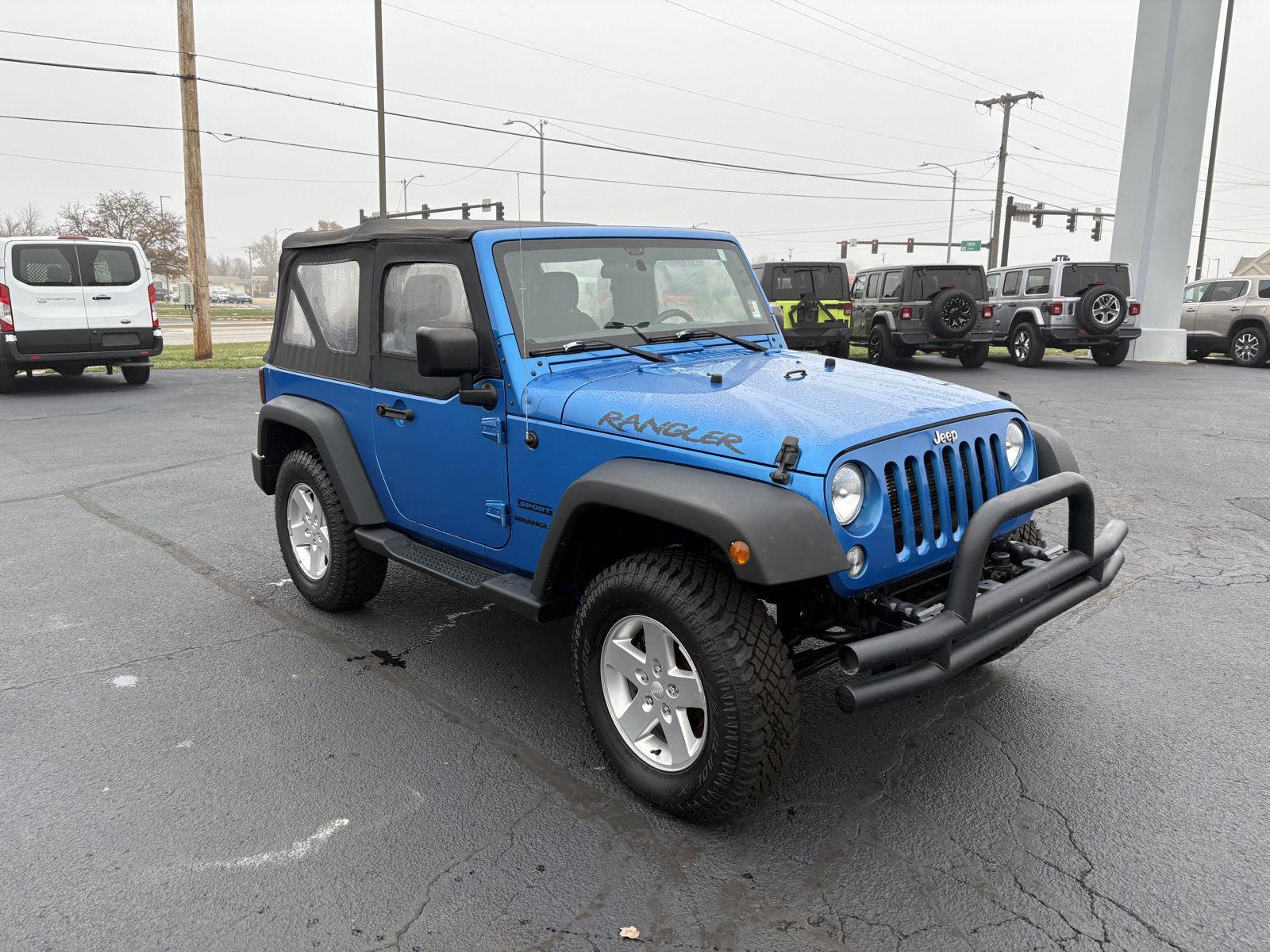 Used 2016 Jeep Wrangler Sport with VIN 1C4AJWAGXGL195694 for sale in Charleston, IL