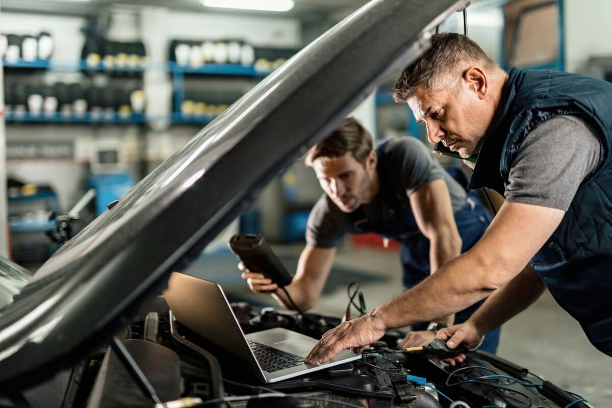 Professional vehicle inspection at Pilson Ram Supercenter
