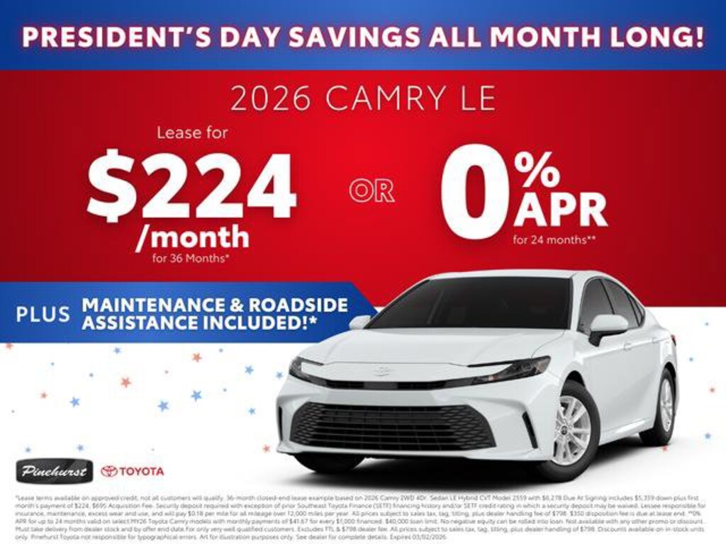 New 2026 Toyota Camry LE Sedan