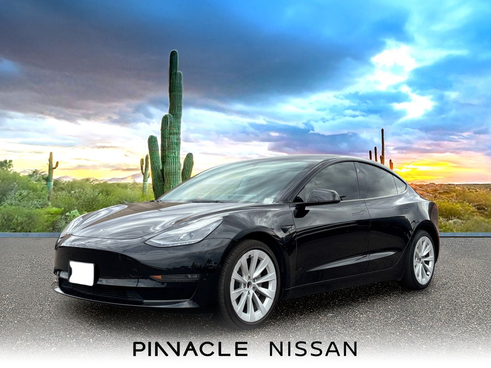 Solid Black 2022 Tesla Model 3 Long Range AWD Sedan All-Wheel Drive 1-Speed Automatic