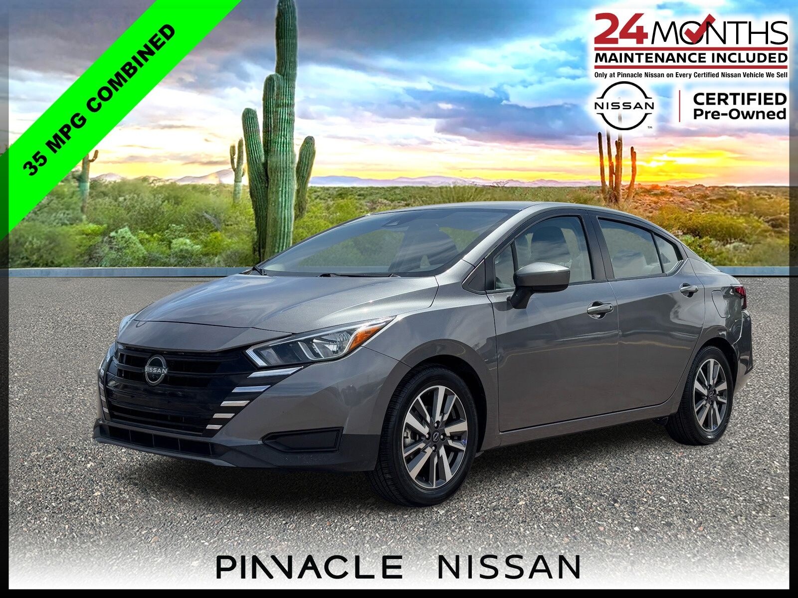 Gray (Gun Metallic) 2023 Nissan Versa SV FWD Sedan Front-Wheel Drive Continuously Variable Transmission
