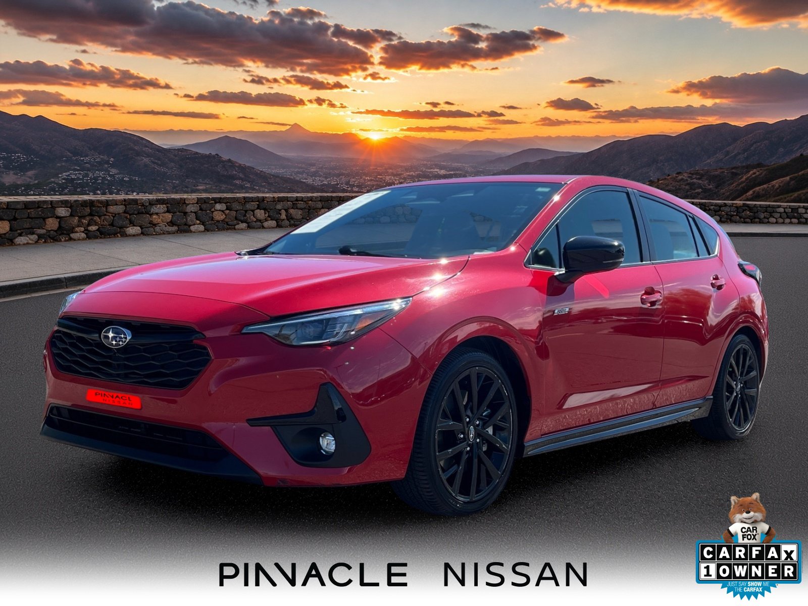 Pure Red 2024 Subaru Impreza Wagon All-Wheel Drive Continuously Variable Transmission