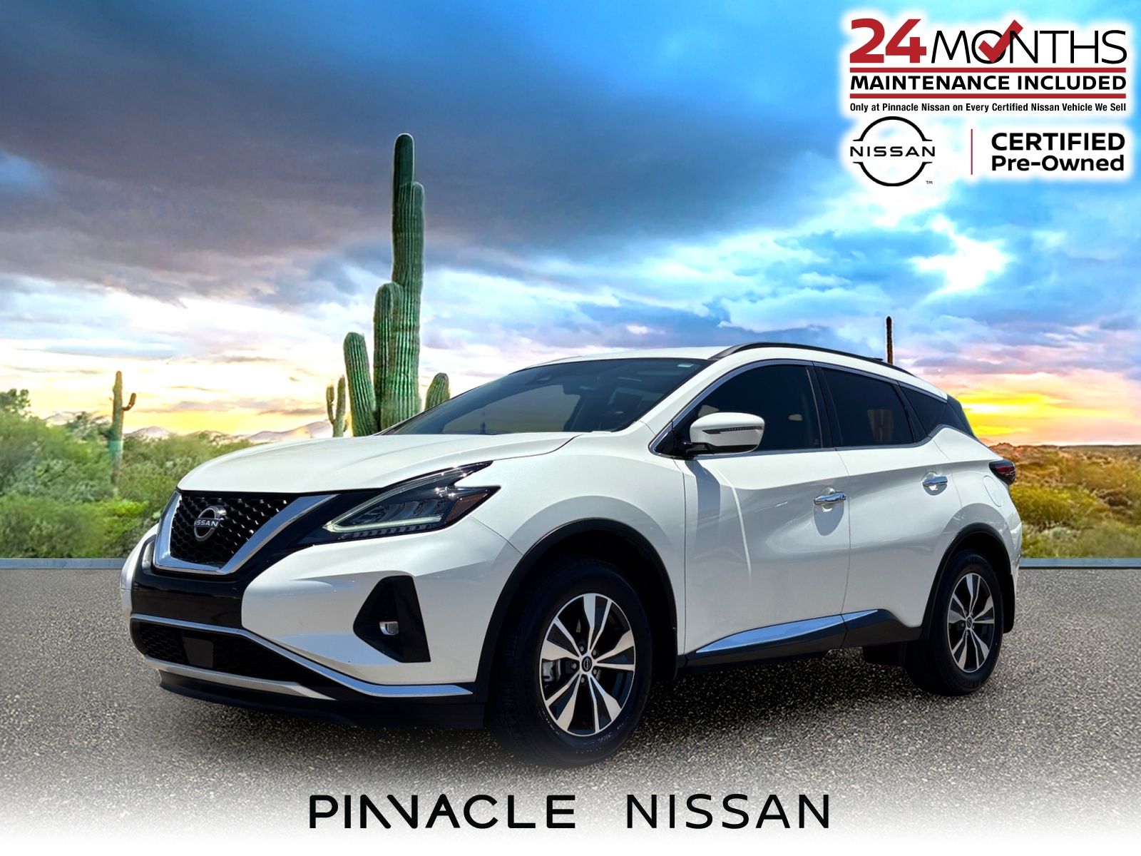Pearl White Tricoat 2024 Nissan Murano SV FWD SUV / Crossover Front-Wheel Drive Continuously Variable Transmission