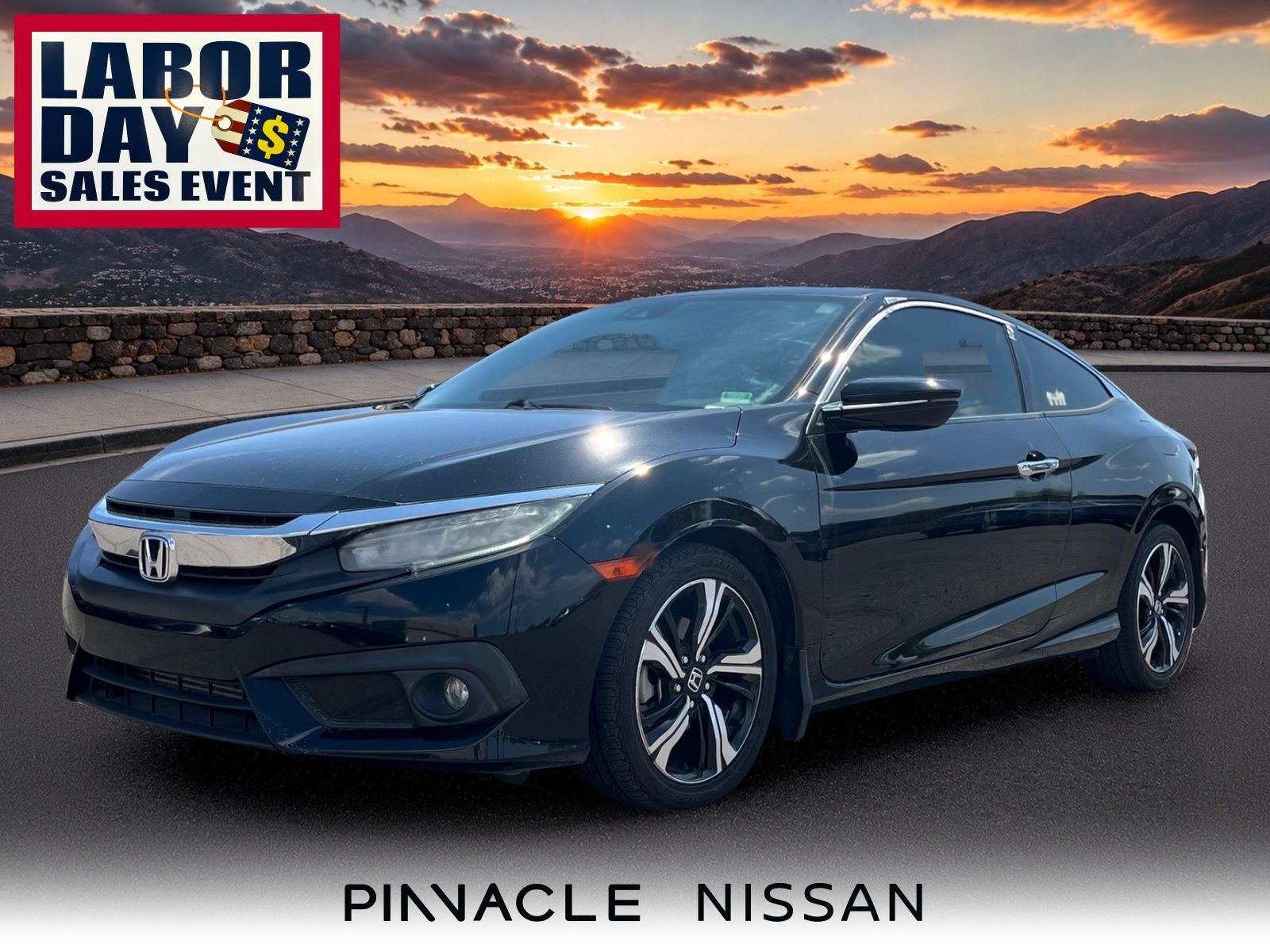 Crystal Black Pearl 2018 Honda Civic Coupe Coupe Front-Wheel Drive Continuously Variable Transmission