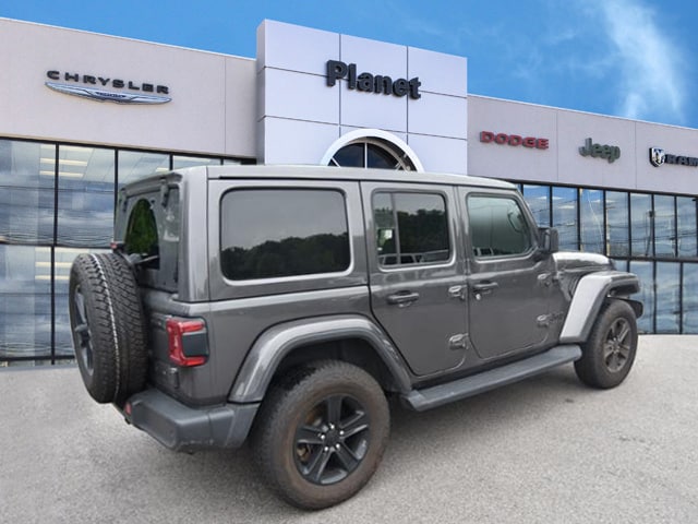 Used 2021 Jeep Wrangler Unlimited Sahara Altitude with VIN 1C4HJXEN8MW562129 for sale in Franklin, MA