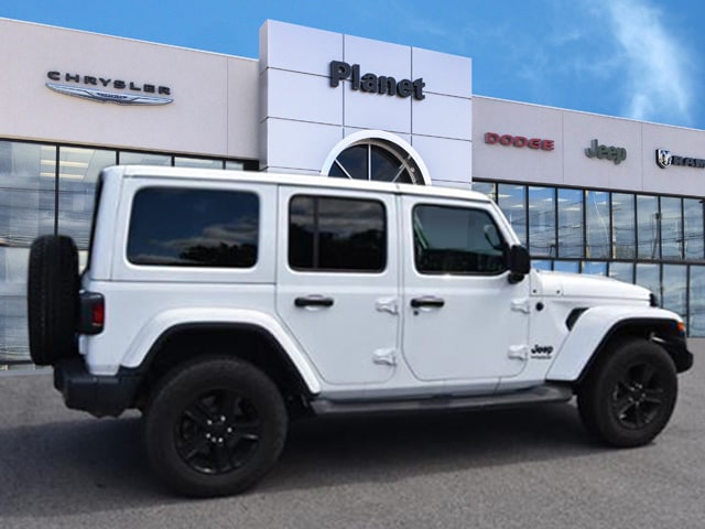 Used 2022 Jeep Wrangler Unlimited Sahara Altitude with VIN 1C4HJXEG7NW102320 for sale in Franklin, MA