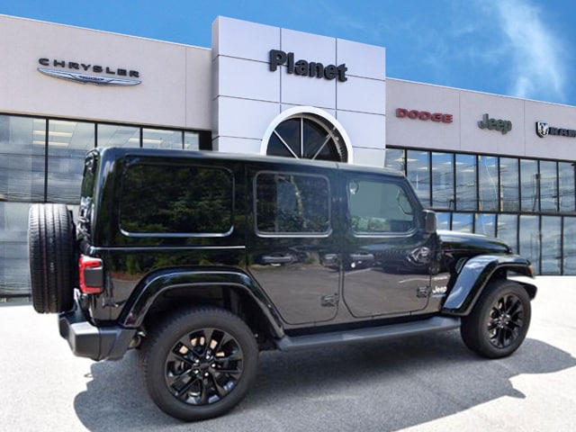 Used 2021 Jeep Wrangler Unlimited Sahara 4XE with VIN 1C4JJXP60MW644721 for sale in Franklin, MA