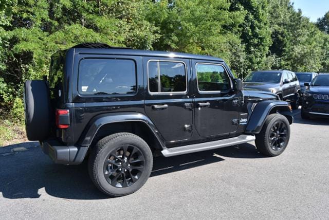 Used 2021 Jeep Wrangler Unlimited Sahara 4XE with VIN 1C4JJXP67MW859979 for sale in Franklin, MA