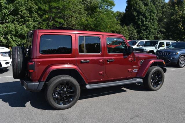 Used 2021 Jeep Wrangler Unlimited Sahara 4XE with VIN 1C4JJXP61MW726294 for sale in Franklin, MA