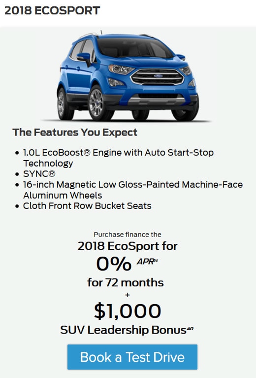 The Best Deals on the New Ecosport